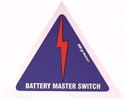 Battery Master Switch - Sticker